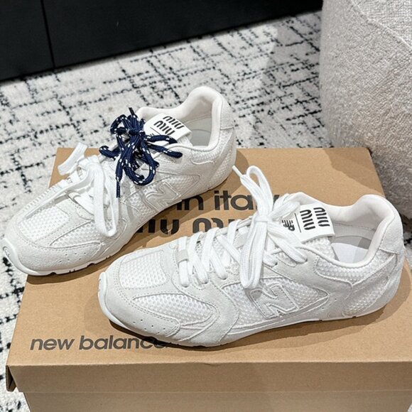 💎✨Authentic product✨💎Fast shipping✨💎New Balance X Miu Miu 530 mesh white snea - Picture 1 of 10